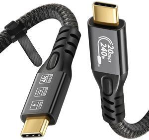 USB C Cable 3.2 Gen 2X2 20Gbps, Type C 4K@60Hz UHD Video 5A/240W PD3.1 Fast Charge Cord with E-Marker Compatible with Thunderbolt 3/4 MacBook Pro  Galaxy Pixel  Monitor etc 10FT=3M