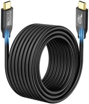 20Gbps USB C 3.2 Gen 2 Cable, Type C 4K@60Hz UHD Video 5A/240W PD3.1 Fast Charge w/E-Marker Compatible with Thunderbolt 3/4 for Phone 15Pro MacBook Pixel  Monitor 10ft long=3M