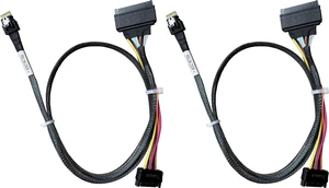 PCIe Gen4 SlimSAS 4X to U.2 NVMe Adapter,SFF-8654 38P to SFF-8639 68P Cable with Power, 75CM (Pack of 2) PCIe Gen4 SlimSAS 4X to U.2 NVMe Adapter,SFF-8654 38P to SFF-8639 68P Cable with Power, 75CM (Pack of 2)