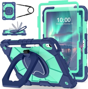 Case for iPad (A16) 11th 2025 (11-inch) /iPad 10th Generation 2022(10.9 inch),Military Grade Shockproof Cover for i Pad 11/10 Gen with Rotating Stand Screen Protector Pencil Holder,Navy Mint Case for iPad (A16) 11th 2025 (11-inch) /iPad 10th Generation 2022(10.9 inch),Military Grade Shockproof Cover for i Pad 11/10 Gen with Rotating Stand Screen Protector Pencil Holder,Navy Mint