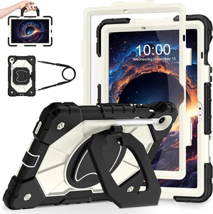 Case for SAM-SUNG Galaxy Tab S10 Lite/S10 FE/S9 FE 10.9 Inch Galaxy Tab S9 11 Inch,Shockproof Cover for SAM-SUNG S9 FE Tablet Case with Screen Protector Rotate Stand Pen Holder,Black Beige Case for SAM-SUNG Galaxy Tab S10 Lite/S10 FE/S9 FE 10.9 Inch Galaxy Tab S9 11 Inch,Shockproof Cover for SAM-SUNG S9 FE Tablet Case with Screen Protector Rotate Stand Pen Holder,Black Beige