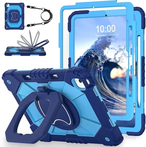 Cases for iPad Air 13 Inch (M4/M3/M2) 2026/2025/2024 with Screen Protector/360° Rotating Stand/Pencil Holder/Shoulder Strap,Military Grade Shockproof Cover for iPad Air Case 13 Inch, Navy Blue Cases for iPad Air 13 Inch (M4/M3/M2) 2026/2025/2024 with Screen Protector/360° Rotating Stand/Pencil Holder/Shoulder Strap,Military Grade Shockproof Cover for iPad Air Case 13 Inch, Navy Blue