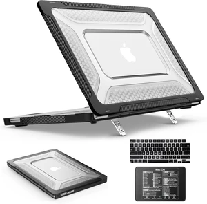 Case for MacBook Neo (A18 Pro) 2026 13 inch, Shock-Absorbing Protection with Folding Stand &Mouse Pad Case for MacBook Neo (A18 Pro) 2026 13 inch, Black Case for MacBook Neo (A18 Pro) 2026 13 inch, Shock-Absorbing Protection with Folding Stand &Mouse Pad Case for MacBook Neo (A18 Pro) 2026 13 inch, Black