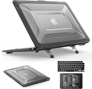 Case for MacBook Air 15 inch, Shock-Absorbing Protection with Folding Stand &Mouse Pad Case for MacBook Air 15 inch, Black Case for MacBook Air 15 inch, Shock-Absorbing Protection with Folding Stand &Mouse Pad Case for MacBook Air 15 inch, Black