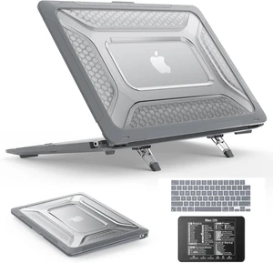 Case for MacBook Air 15 inch, Shock-Absorbing Protection with Folding Stand &Mouse Pad Case for MacBook Air 15 inch, Gray Case for MacBook Air 15 inch, Shock-Absorbing Protection with Folding Stand &Mouse Pad Case for MacBook Air 15 inch, Gray