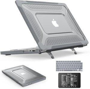 Case for MacBook Pro 16 inch, Shock-Absorbing Protection with Folding Stand &Mouse Pad Case for MacBook Pro 16 inch, Gray Case for MacBook Pro 16 inch, Shock-Absorbing Protection with Folding Stand &Mouse Pad Case for MacBook Pro 16 inch, Gray