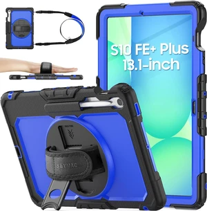 Case for SAM-SUNG Galaxy Tab S10 FE+ Plus 5G Tablet Case 13.1'' Protective with Screen Protector, Pen Holder, 360 Rotate Stand, Hand Strap, Shoulder Strap, Blue1 Case for SAM-SUNG Galaxy Tab S10 FE+ Plus 5G Tablet Case 13.1'' Protective with Screen Protector, Pen Holder, 360 Rotate Stand, Hand Strap, Shoulder Strap, Blue1