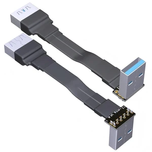 USB 3.0 Type A Male to USB A Female Extension Ribbon Cable Fold 90 FPV Slim Flat Soft Flexible FPC (5cm, S2A-S4B) USB 3.0 Type A Male to USB A Female Extension Ribbon Cable Fold 90 FPV Slim Flat Soft Flexible FPC (5cm, S2A-S4B)