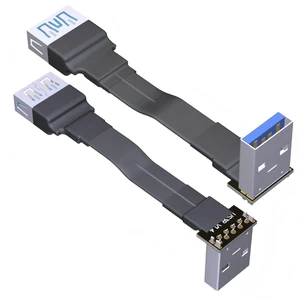 USB 3.0 Type A Male to USB A Female Extension Ribbon Cable Fold 90 FPV Slim Flat Soft Flexible FPC (15cm, S3R-S4A) USB 3.0 Type A Male to USB A Female Extension Ribbon Cable Fold 90 FPV Slim Flat Soft Flexible FPC (15cm, S3R-S4A)