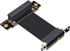 ADT-Link PCIE 4.0/3.0 X1 Riser Cable Dual 90 Degree Right Angle PCIe 3.0 x4 to x4 Extension Cable PCI Express 4X Riser Card Ribbon Extender (M22SL-TL 4.0, 50cm) ADT-Link PCIE 4.0/3.0 X1 Riser Cable Dual 90 Degree Right Angle PCIe 3.0 x4 to x4 Extension Cable PCI Express 4X Riser Card Ribbon Extender (M22SL-TL 4.0, 50cm)