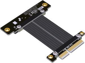 ADT-Link PCIE 4.0/3.0 X1 Riser Cable Dual 90 Degree Right Angle PCIe 3.0 x4 to x4 Extension Cable PCI Express 4X Riser Card Ribbon Extender (M22SL 4.0, 10cm) ADT-Link PCIE 4.0/3.0 X1 Riser Cable Dual 90 Degree Right Angle PCIe 3.0 x4 to x4 Extension Cable PCI Express 4X Riser Card Ribbon Extender (M22SL 4.0, 10cm)