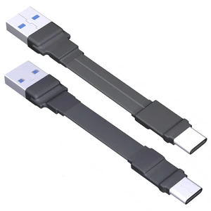 USB 3.1 Type-A Male to USB3.1 Type-C Male Up/Down Angle USB Data Cable Type c Cord Connector Adapter FPC FPV Flat (10cm, T1A-S1B) USB 3.1 Type-A Male to USB3.1 Type-C Male Up/Down Angle USB Data Cable Type c Cord Connector Adapter FPC FPV Flat (10cm, T1A-S1B)