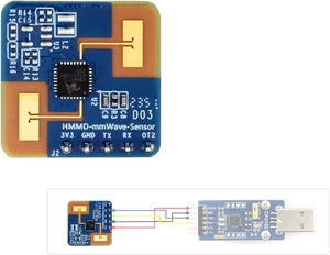 Human Micro-Motion Detection mmWave Sensor Compatible with Raspberry Pi/Pi Pico/Jetson Nano/ESP32, 24GHz mmWave Radar, Based On S3KM1110, Adopt Frequency Modulated Continuous Wave (FMCW) Technology Human Micro-Motion Detection mmWave Sensor Compatible with Raspberry Pi/Pi Pico/Jetson Nano/ESP32, 24GHz mmWave Radar, Based On S3KM1110, Adopt Frequency Modulated Continuous Wave (FMCW) Technology