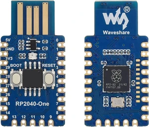 RP2040-One, Pico-Like MCU Board Based on Raspberry Pi RP2040, 4MB Flash MCU Board, Dual-Core Arm Cortex M0+ Processor up to 133 MHz, Onboard USB Type-A Plug,Plug and Play RP2040-One, Pico-Like MCU Board Based on Raspberry Pi RP2040, 4MB Flash MCU Board, Dual-Core Arm Cortex M0+ Processor up to 133 MHz, Onboard USB Type-A Plug,Plug and Play