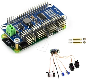 Servo Driver HAT Compatible with Raspberry Pi 5/4/3B+/3B/Zero/Zero W/Zero 2W and Jetson Nano,16-Channel 12-Bit I2C, Suitable for Robotic Arms or Hexapods Robots Driving Servos, Bent PinHeader Servo Driver HAT Compatible with Raspberry Pi 5/4/3B+/3B/Zero/Zero W/Zero 2W and Jetson Nano,16-Channel 12-Bit I2C, Suitable for Robotic Arms or Hexapods Robots Driving Servos, Bent PinHeader