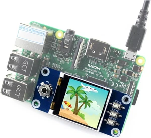 1.44inch LCD Display HAT Compatible with Raspberry Pi 5/ 4B/3B+/3B/2B/A+/Zero W/WH/Zero 2 W/Pico/Pico 2W, etc. RGB 65K Color 128 x128 Pixels, SPI Interface, with Embedded Controller 1.44inch LCD Display HAT Compatible with Raspberry Pi 5/ 4B/3B+/3B/2B/A+/Zero W/WH/Zero 2 W/Pico/Pico 2W, etc. RGB 65K Color 128 x128 Pixels, SPI Interface, with Embedded Controller