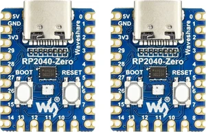 2PCS RP2040-Zero Mini Board, Pico-Like MCU Board Based on Raspberry Pi MCU RP2040, Dual-Core Arm Cortex M0+ Processor, Onboard 2MB Flash Memory, Type-C USB Connector, Support C/C++MicroPython 2PCS RP2040-Zero Mini Board, Pico-Like MCU Board Based on Raspberry Pi MCU RP2040, Dual-Core Arm Cortex M0+ Processor, Onboard 2MB Flash Memory, Type-C USB Connector, Support C/C++MicroPython