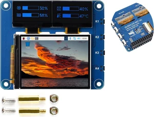 OLED/LCD HAT for Raspberry Pi 4B/3B+/3B/2B/ Pi Zero/Zero W/Zero WH/Raspberry Pi Zero 2W, Onboard 2inch IPS LCD Main Screen SPI Interface and Dual 0.96inch Blue OLED Secondary Screen I2C Interface OLED/LCD HAT for Raspberry Pi 4B/3B+/3B/2B/ Pi Zero/Zero W/Zero WH/Raspberry Pi Zero 2W, Onboard 2inch IPS LCD Main Screen SPI Interface and Dual 0.96inch Blue OLED Secondary Screen I2C Interface