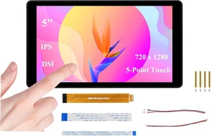 5inch DSI Capacitive Touch Screen Compatible with Raspberry Pi 5/4B/3B+/3A+/CM5/CM4 3+/ ESP32-P4, 720 x 1280, IPS Display, Optical Bonding Toughened Glass Panel, 5-Point Touch, Aluminum Alloy Case 5inch DSI Capacitive Touch Screen Compatible with Raspberry Pi 5/4B/3B+/3A+/CM5/CM4 3+/ ESP32-P4, 720 x 1280, IPS Display, Optical Bonding Toughened Glass Panel, 5-Point Touch, Aluminum Alloy Case