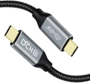 DCHAV 6ft 100W USB C to USB C Cable 4K Video Output 10Gbps Data Transfer Type C to Type C Monitor Cord 3.1 Gen 2 PD 20V 5A Fast Charging Nylon Braided Charge Phone Tablet Laptop Computer DCHAV 6ft 100W USB C to USB C Cable 4K Video Output 10Gbps Data Transfer Type C to Type C Monitor Cord 3.1 Gen 2 PD 20V 5A Fast Charging Nylon Braided Charge Phone Tablet Laptop Computer