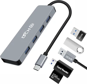 USB C Hub 3.0, DCHAV 4-Port USB Splitter Data USBc Hub Multiport Adapter for Laptop PC Desktop Computer Notebook Printer HDD Keyboard and Mouse Compatible with Windows Mac Linux Chrome USB C Hub 3.0, DCHAV 4-Port USB Splitter Data USBc Hub Multiport Adapter for Laptop PC Desktop Computer Notebook Printer HDD Keyboard and Mouse Compatible with Windows Mac Linux Chrome