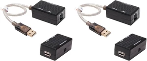 DTECH USB Extension Adapter USB to RJ45 Extender Over Cat5 Cat5e Ethernet Cable Set Connection up to 200ft (Pack of 2) DTECH USB Extension Adapter USB to RJ45 Extender Over Cat5 Cat5e Ethernet Cable Set Connection up to 200ft (Pack of 2)