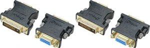 DTECH DVI to VGA Adapter DVI-D Male to VGA Female Converter 1080P Video Connector 24+1 Pin for Monitor Computer Projector (Pack of 2) DTECH DVI to VGA Adapter DVI-D Male to VGA Female Converter 1080P Video Connector 24+1 Pin for Monitor Computer Projector (Pack of 2)