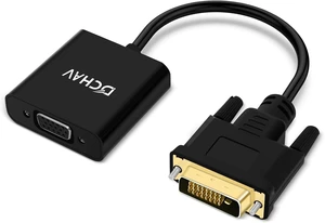 DCHAV DVI to VGA Adapter Cable DVI-D Male to Female Converter 24+1 Port for Computer Monitor Projector TV Old Video Card (Digital to Analog Directional Connection) DCHAV DVI to VGA Adapter Cable DVI-D Male to Female Converter 24+1 Port for Computer Monitor Projector TV Old Video Card (Digital to Analog Directional Connection)