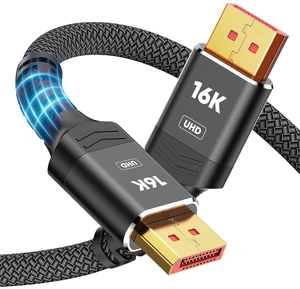 Displayport Cable 2.1, 16K DP 2.0 Cable 10FT Displayport Cable 2.1, 16K DP 2.0 Cable 10FT