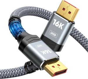 Displayport Cable 2.1, 16K DP 2.0 Cable 6.6FT Displayport Cable 2.1, 16K DP 2.0 Cable 6.6FT
