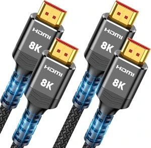 8K HDMI 2.1 Cable 2-Pack 15FT/4.5M, 48Gbps Ultra High Speed-Black 8K HDMI 2.1 Cable 2-Pack 15FT/4.5M, 48Gbps Ultra High Speed-Black