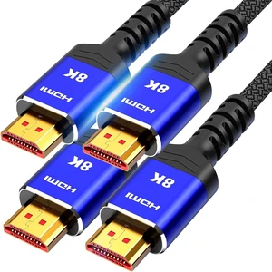 8K HDMI 2.1 Cable 2-Pack 6.6FT/2M, 48Gbps Ultra High Speed-Blue 8K HDMI 2.1 Cable 2-Pack 6.6FT/2M, 48Gbps Ultra High Speed-Blue