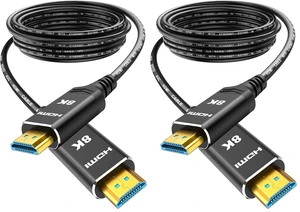 50 ft 8K 4K Fiber Optic HDMI Cable in-Wall CL3 Long HDMI Cord (Pack of 2) 50 ft 8K 4K Fiber Optic HDMI Cable in-Wall CL3 Long HDMI Cord (Pack of 2)