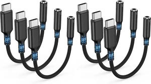 USB Type C to 3.5mm Female Headphone Jack Adapter (6-Pack) USB Type C to 3.5mm Female Headphone Jack Adapter (6-Pack)
