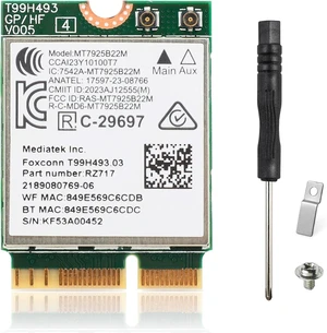 WiFi 7 M.2 Wireless Card BE6500 for AMD/Intel Windows 11 (64-Bit) | Bluetooth 5.4 Card Tri-Band 6G/5G/2.4Ghz OFDMA 802.11be Wi-Fi 7 Network Card for Laptop PC, Also Support Linux Kernel 6.7+ WiFi 7 M.2 Wireless Card BE6500 for AMD/Intel Windows 11 (64-Bit) | Bluetooth 5.4 Card Tri-Band 6G/5G/2.4Ghz OFDMA 802.11be Wi-Fi 7 Network Card for Laptop PC, Also Support Linux Kernel 6.7+