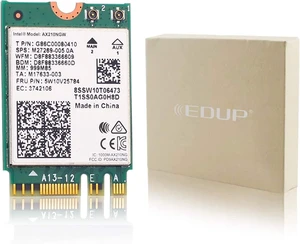 WiFi 6E Wireless Card AX210 NGW Bluetooth 5.2 Tri-Band 5400Mbps Network Adapter for Laptop Support Windows 10/11 (64bit) M.2/NGFF WiFi 6E Wireless Card AX210 NGW Bluetooth 5.2 Tri-Band 5400Mbps Network Adapter for Laptop Support Windows 10/11 (64bit) M.2/NGFF