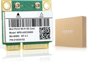 Intel AX210HMW WiFi Card, Wi-Fi 6E Wireless Card Mini PCIE Interface | Tri-Band Wireless Module for laptop, 802.11AX WiFi Adapter with Bluetooth 5.3, MU-MIMO, Support Windows 11/10 (64bit)/Linux Intel AX210HMW WiFi Card, Wi-Fi 6E Wireless Card Mini PCIE Interface | Tri-Band Wireless Module for laptop, 802.11AX WiFi Adapter with Bluetooth 5.3, MU-MIMO, Support Windows 11/10 (64bit)/Linux