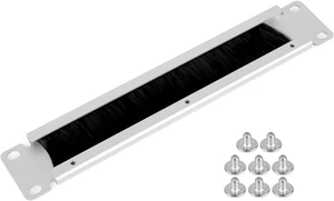 Waveshare HomeRack 10inch Cabinet Acce-1U Cable Management Panel | with Brush Strip, HomeRack Cable Entry Panel 1U Waveshare HomeRack 10inch Cabinet Acce-1U Cable Management Panel | with Brush Strip, HomeRack Cable Entry Panel 1U