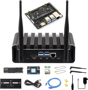 Waveshare Passive Cooling Case Kit,with Jetson-ORIN-IO-Base-H,Orin NX 16GB | Aluminum Alloy Cooling Case, Onboard Power Button With Indicator rich interfaces, M.2, Display, USB, and Ethernet ports Waveshare Passive Cooling Case Kit,with Jetson-ORIN-IO-Base-H,Orin NX 16GB | Aluminum Alloy Cooling Case, Onboard Power Button With Indicator rich interfaces, M.2, Display, USB, and Ethernet ports