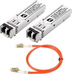 Waveshare Giga-bit SFP Optical Transceiver, LC, Multi-Mode Dual-Fiber | Supports Hot-Swappable Operation, Plug-and-Play Waveshare Giga-bit SFP Optical Transceiver, LC, Multi-Mode Dual-Fiber | Supports Hot-Swappable Operation, Plug-and-Play
