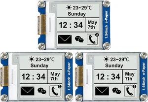 Waveshare 1.54 Inch E-Paper Display Panel Module V2 Kit 3.3v/5v 200x200 Resolution E-Ink Electronic Screen Partial Refresh for Raspberry Pi/Jetson Nano/Arduino/STM32 with SPI Interface (Pack of 3) Waveshare 1.54 Inch E-Paper Display Panel Module V2 Kit 3.3v/5v 200x200 Resolution E-Ink Electronic Screen Partial Refresh for Raspberry Pi/Jetson Nano/Arduino/STM32 with SPI Interface (Pack of 3)