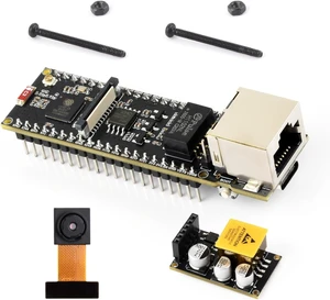 Waveshare ESP32-S3 ETH Dev Board, with Pre-soldered Pins, PoE & OV5640 Cam | Support Wi-Fi 5 & BLE5, 240MHz Dual Core, Type-C Port and TF Card Slot, Pico HAT compatible, multiple peripheral interfaces Waveshare ESP32-S3 ETH Dev Board, with Pre-soldered Pins, PoE & OV5640 Cam | Support Wi-Fi 5 & BLE5, 240MHz Dual Core, Type-C Port and TF Card Slot, Pico HAT compatible, multiple peripheral interfaces