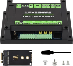 Waveshare Industrial IoT Wireless Expansion Board, Compatible with Raspberry Pi CM5, 4G/5G/LoRa, Giga-bit Ethernet RJ45 Port, Dual MIPI interfaces, Supports 4K Output Waveshare Industrial IoT Wireless Expansion Board, Compatible with Raspberry Pi CM5, 4G/5G/LoRa, Giga-bit Ethernet RJ45 Port, Dual MIPI interfaces, Supports 4K Output