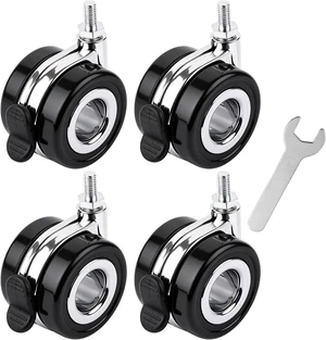 Waveshare HomeRack 2.5inch (60mm) Hollow Caster Wheel kit with Brake, Includes 4 Caster Wheels, Suitable for Devices with Standard M8 Threaded mounting Holes, 65kg Load Capacity per Wheel Waveshare HomeRack 2.5inch (60mm) Hollow Caster Wheel kit with Brake, Includes 4 Caster Wheels, Suitable for Devices with Standard M8 Threaded mounting Holes, 65kg Load Capacity per Wheel