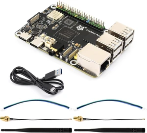 Waveshare Luckfox Aura High-Performance Linux Development Board, Rockchip RV1126B Quad-Core 1.6GHz Processor, 3 Tops Computing Power, 4K Encoding and Decoding, Without eMMC, with 1GB LPDDR4X RAM Waveshare Luckfox Aura High-Performance Linux Development Board, Rockchip RV1126B Quad-Core 1.6GHz Processor, 3 Tops Computing Power, 4K Encoding and Decoding, Without eMMC, with 1GB LPDDR4X RAM