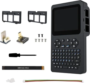 Waveshare Portable Handheld Linux Terminal with 3.5inch Touch Display, 640 × 480, Optical Bonding, Compatible with Pi 4B/5 Portable Development and Debugging Devices, PocketTerm35 Host with Acce Waveshare Portable Handheld Linux Terminal with 3.5inch Touch Display, 640 × 480, Optical Bonding, Compatible with Pi 4B/5 Portable Development and Debugging Devices, PocketTerm35 Host with Acce