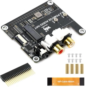 Waveshare PCIe to M.2 HAT with I2S Audio Extensio, Compatible with RPi, Supports NVMe Protocol Solid State Drive, Onboard 3.5mm Headphone Jack and RCA Connector, Driver-Free Waveshare PCIe to M.2 HAT with I2S Audio Extensio, Compatible with RPi, Supports NVMe Protocol Solid State Drive, Onboard 3.5mm Headphone Jack and RCA Connector, Driver-Free