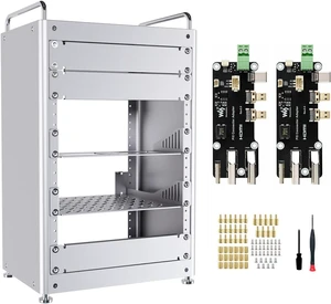 Waveshare HomeRack 8U Server Cabinet Basic Kit, 10inch Desktop All Aluminum Alloy Rack, High Compatibility Waveshare HomeRack 8U Server Cabinet Basic Kit, 10inch Desktop All Aluminum Alloy Rack, High Compatibility
