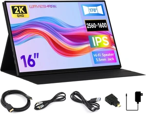 waveshare Luckfox 16inch 2K Portable Touch Monitor with Magnetic Protective Case, 2560 × 1600 Resolution, HDR 165Hz Refresh Rate, IPS Panel, Optical Bonding, 10-Point Touch waveshare Luckfox 16inch 2K Portable Touch Monitor with Magnetic Protective Case, 2560 × 1600 Resolution, HDR 165Hz Refresh Rate, IPS Panel, Optical Bonding, 10-Point Touch