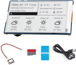 Waveshare ESP32-S3 3.97inch e-Paper Development Board, 800 × 480 Resolution, Supports Wi-Fi/BLE 5, and AI Voice Interaction, Onboard Microphone, Bundle with BAT, TF Card and Card Reader Waveshare ESP32-S3 3.97inch e-Paper Development Board, 800 × 480 Resolution, Supports Wi-Fi/BLE 5, and AI Voice Interaction, Onboard Microphone, Bundle with BAT, TF Card and Card Reader